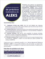 ALEKS Math Practice Workbook (Spanish Edition)