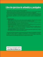 Arithmetic and Pre-Algebra Practice Workbook (Spanish Edition)