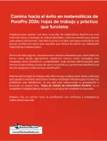 📘 ParaPro Math Workbook 2024 (Spanish Edition)