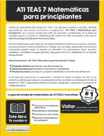 ATI TEAS 7 Math for Beginners (Spanish Edition)